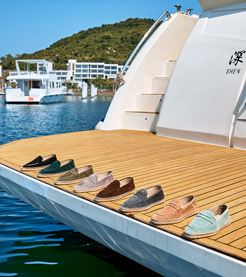 Italian Baby Calf Suede ESPADRILLES 3010