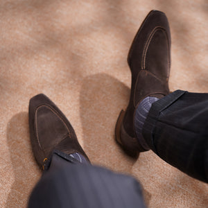 Baby Calf Suede Single Monk Straps#Color_Cocoa Brown