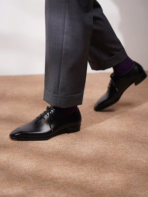 Box Calf Wholecut Oxford#Color_Black
