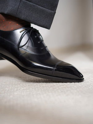 Ilcea Box Calf Balmoral Oxford Shoes#Color_Black
