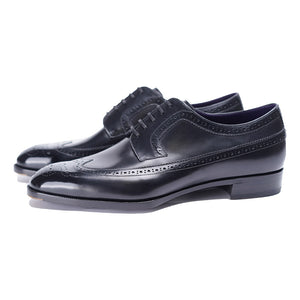 Museum Box Calf Full Brogue Derby Shoes 6020 Black#t4option0_1