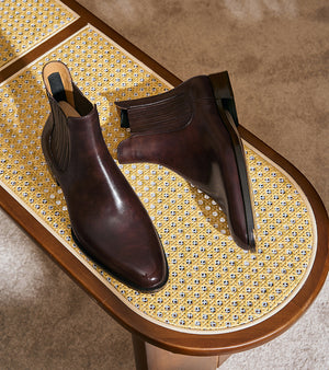 Ilcea Museum Calf Chelsea Boots#Color_Cherry