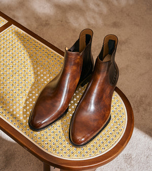 Ilcea Museum Calf Chelsea Boots#Color_Light Brown