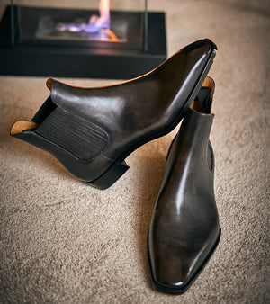 Ilcea Museum Calf Chelsea Boots#Color_Steel