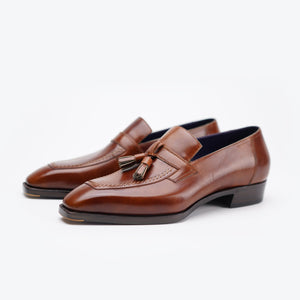 Ilcea Museum Calf Penny Tassel Loafer#Color_Brown