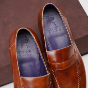Ilcea Museum Calf Penny Tassel Loafer#Color_Brown