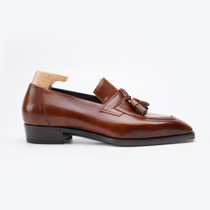 Ilcea Museum Calf Penny Tassel Loafer#Color_Brown