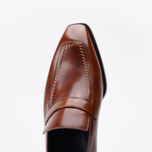 Ilcea Museum Calf Penny Tassel Loafer#Color_Brown