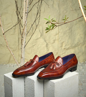 Ilcea Museum Calf Tassel Loafers#Color_Brown