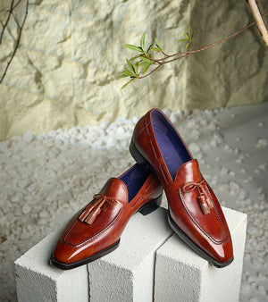 Ilcea Museum Calf Tassel Loafers#Color_Brown
