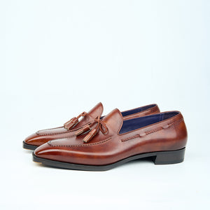 Ilcea Museum Calf Tassel Loafers#Color_Brown