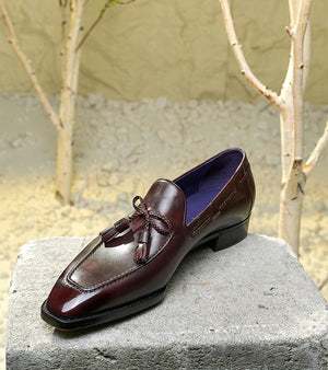 Ilcea Museum Calf Tassel Loafers#Color_Cherry