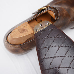 Ilcea Museum Calf and Alligator Single Monk Straps#Color_Light Brown