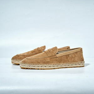 Italian Baby Calf Suede ESPADRILLES 3010S#Color_Yellow4