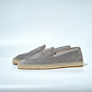Italian Baby Calf Suede ESPADRILLES 3010S#Color_Grey