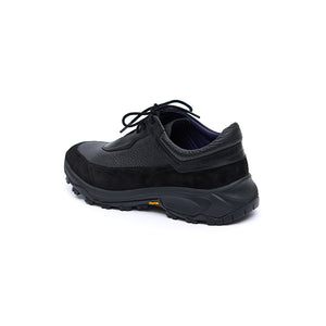 Italian Baby Calf Suede and Togo Calf Sneaker#Color_Black