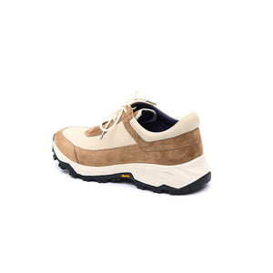 Italian Baby Calf Suede and Togo Calf Sneaker#Color_White