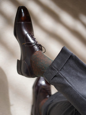 Museum Box Calf Balmoral Oxford Shoes#Color_Dark Brown