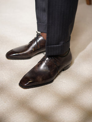 Museum Box Calf Derby Dress Shoes#Color_Steel
