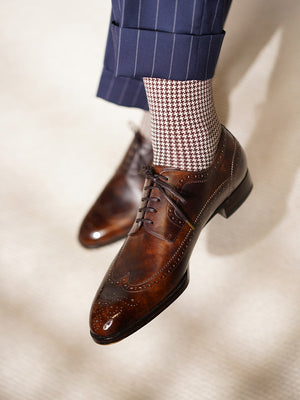 Museum Box Calf Full Brogue Derby Shoes 6020 Brwon#t4option0_0