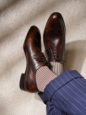 Museum Box Calf Full Brogue Derby Shoes 6020 Brwon#t4option0_0