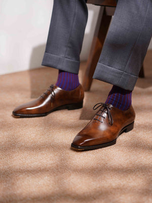 Museum Box Calf Wholecut Oxford #Color_Brown