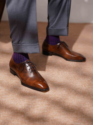 Museum Box Calf Wholecut Oxford #Color_Brown