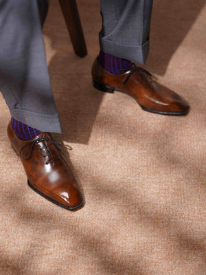 Museum Box Calf Wholecut Oxford #Color_Brown